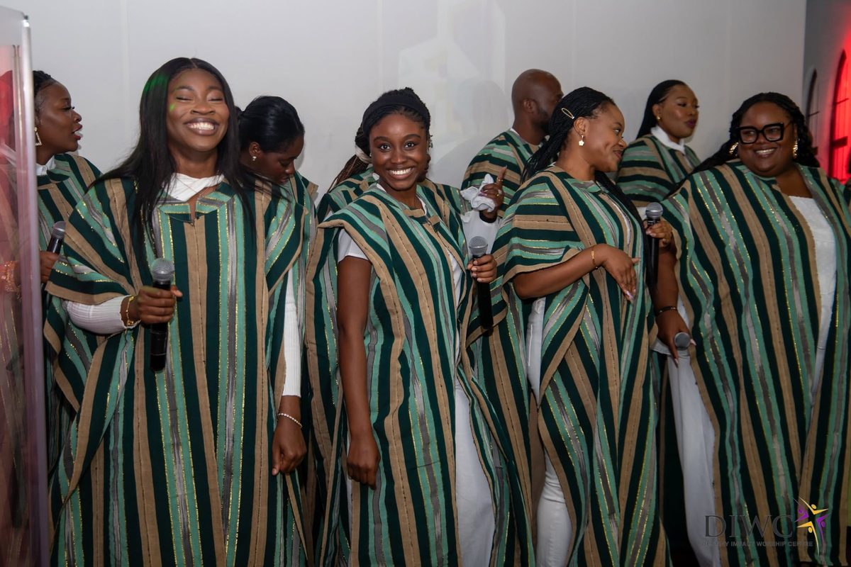 The choir ministering